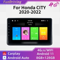 10 1 android car radio for honda city 2020 2022 2 din car stereo multimedia player gps wifi 4g navigation head unit carplay