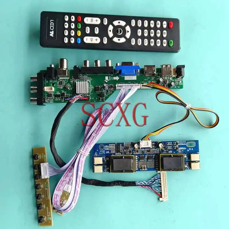 

Плата контроллера для MT190EN02 QD19EL01, ЖК-дисплей, цифровой DVB, совместимая с USB, HDMI, VGA AV RF 1280*1024, комплект «сделай сам», 19 "LVDS 30 Pin 4-CCFL