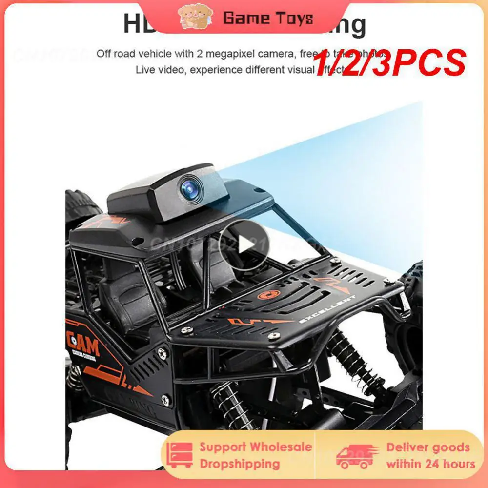 

1/2/3PCS Rc Car With HD 720P WIFI FPV Camera Machine On Remote Control Stunt 1:18 2.4G SUV Radiocontrol Climbing Toys For Kids