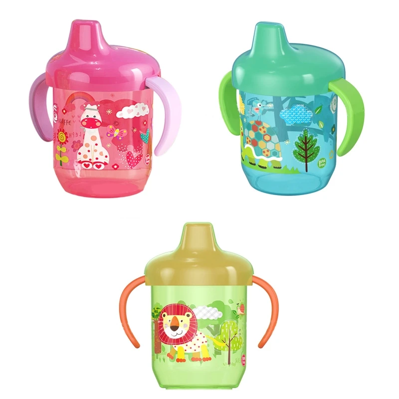 

Cartoon Infant Learning Drinking Cup with Integrated Handle and Sealing Lid for Baby Gilrs Boys Drink Water Mug P31B