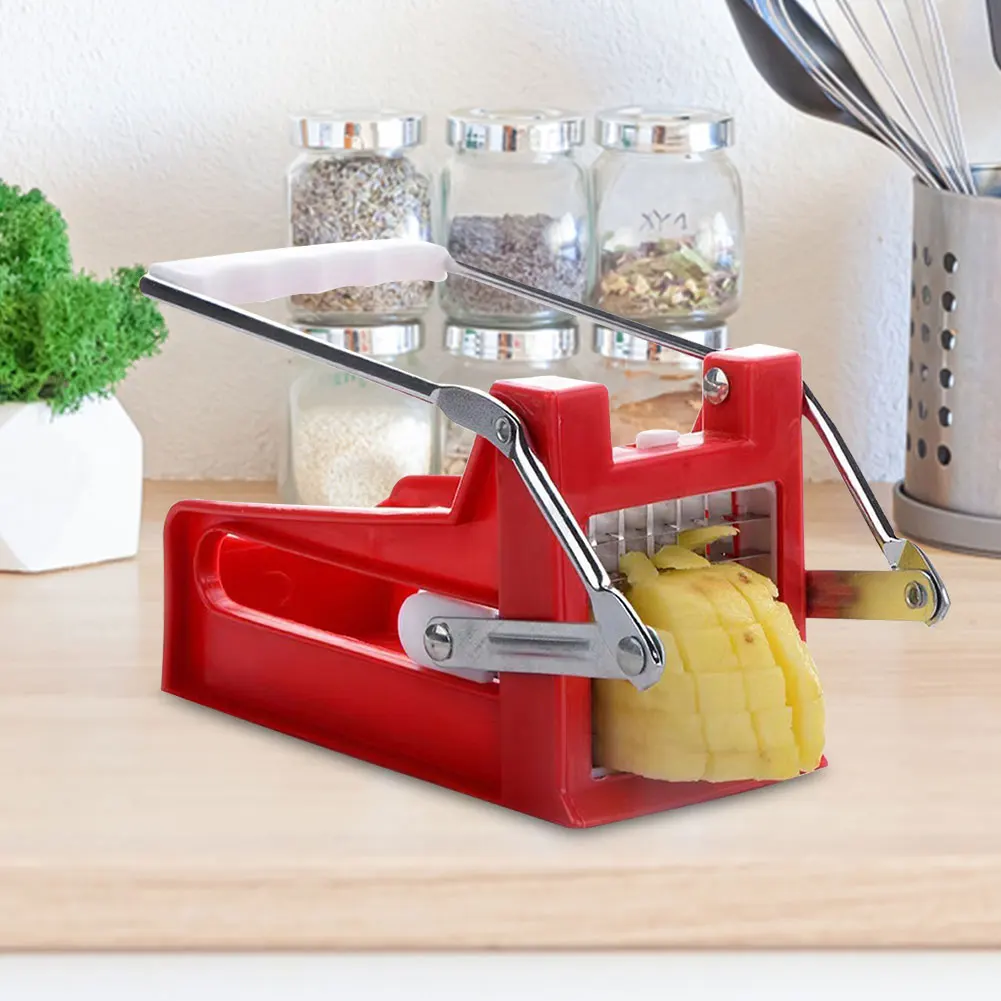 

Stainless Steel Potato Vegetable Slicer Chopper Potato Dicer Slicer Machine Manual Potato Slicer for Restaurant Home Kitchen