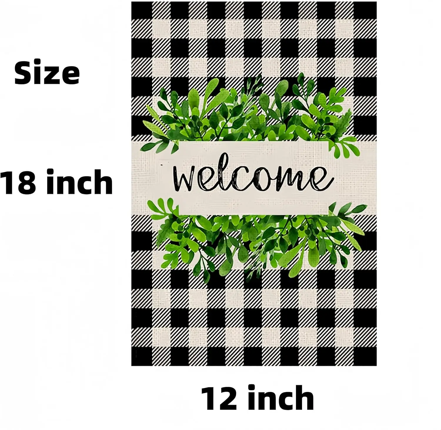 GGCC 7 FALG 12x18 дюймов Патио газон и сад уличные флаги - Добро пожаловать Зеленый