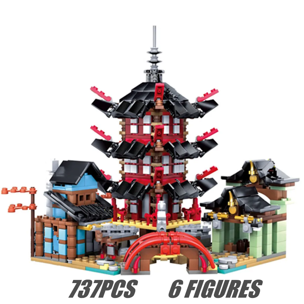 

NEW Ninja Temple of Airjitzu Ninjagoes Figures Smaller Version 70751 Bricks Building Blocks Set Toy for Kids Boys Gift