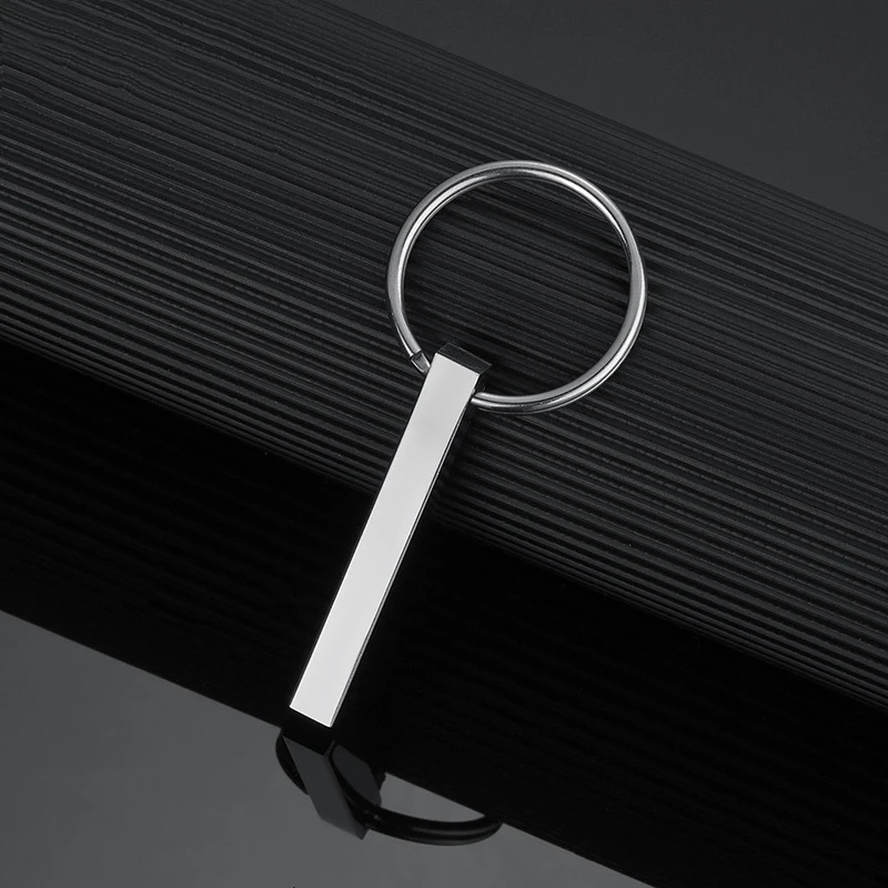 Trendy 2023 Personalized Stainless Steel Keyrings Custom Name Date Keychains For Women Men Jewelfy Gift