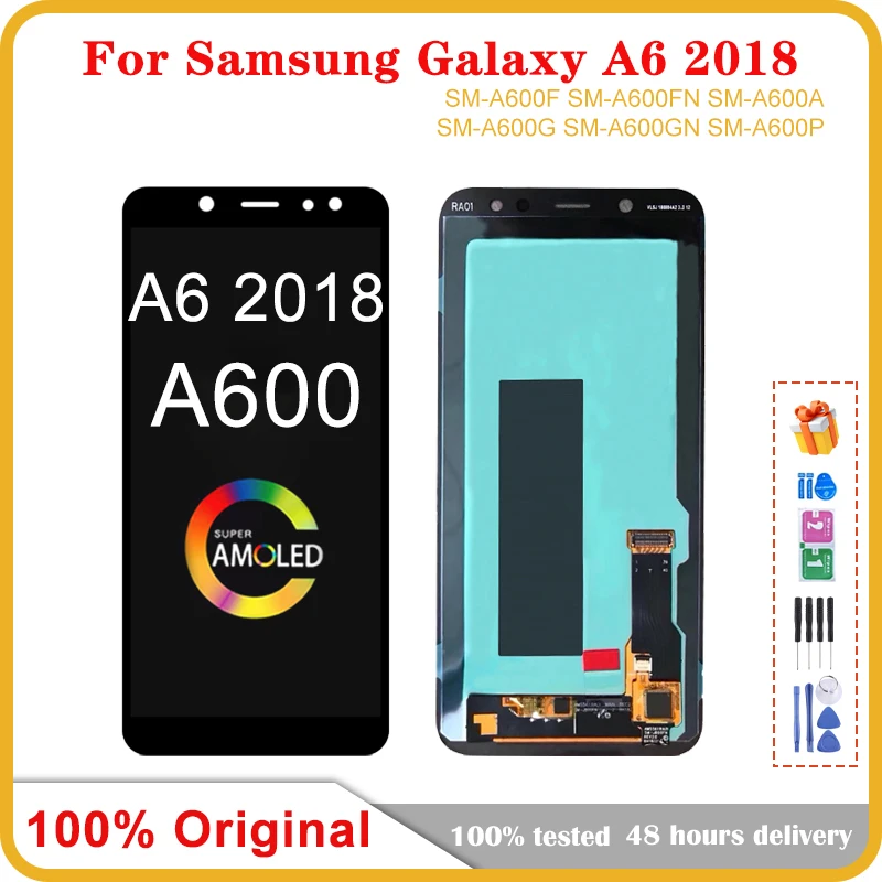 

Дисплей для SAMSUNG Galaxy A6 2018 A600 ЖК-дисплей сенсорный экран дигитайзер в сборе запасная часть для SAMSUNG A6 A600F A600FN