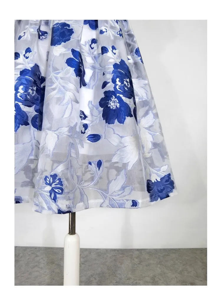 Женская весенне-летняя дизайнерская юбка с цветочной вышивкой женская