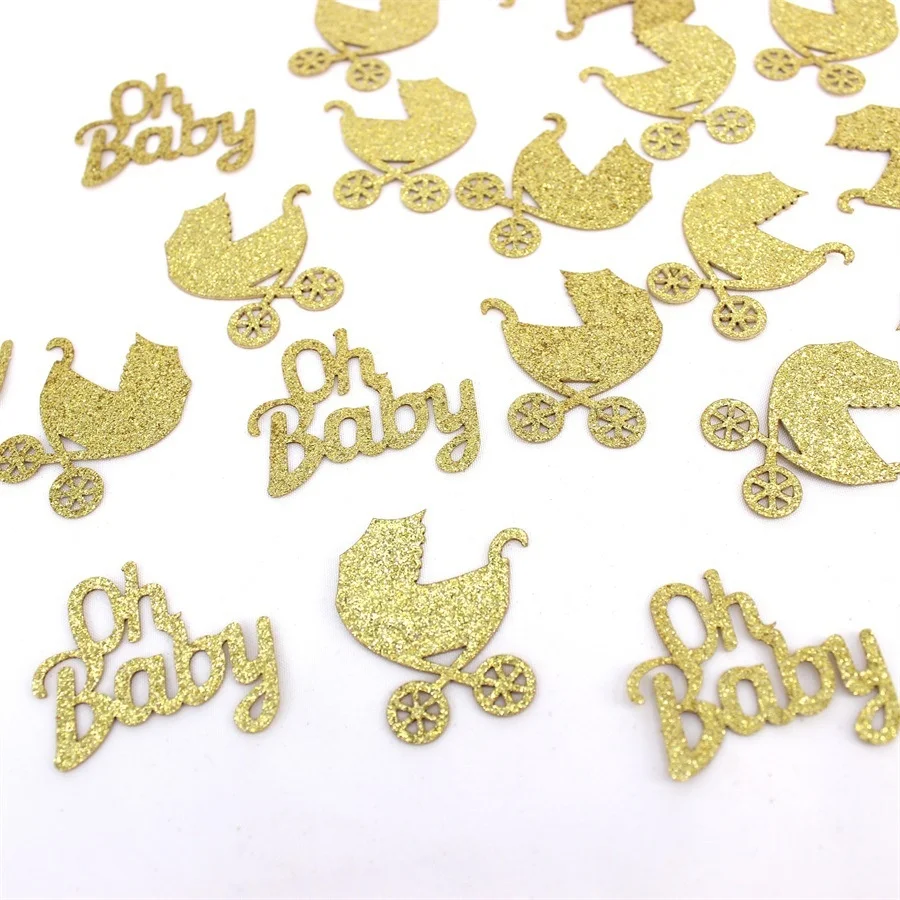 

200 шт. Oh Baby Car конфетти Baby Shower вечерние НКА Золотой Oh Baby конфетти декорация животные джунглей украшение для дня рождения