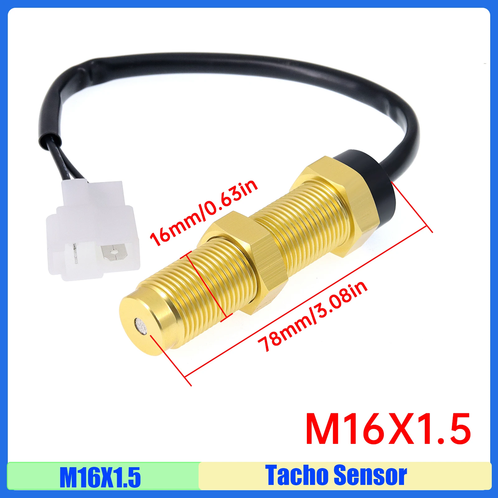 

1 шт. датчик тахометра передачи M18X1.5, M16X1,5 запасные части датчик тахометра для бензинового дизельного двигателя автомобиля лодка датчик оборотов