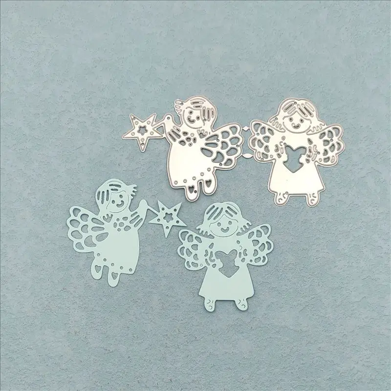 

Two angelsCutting Knife Mold DIY Embossing Blade Carbon Steel Scrapbook Mold