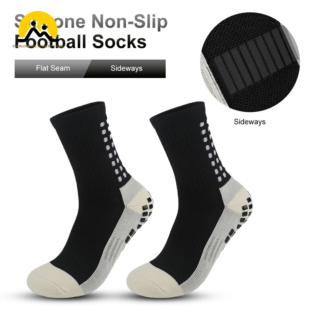 

1 Pair Anti-slip Soccer Socks Men Women Outdoor Sport Grip Football Socks Size 38-47 Men Football Socks 9 Colors Available