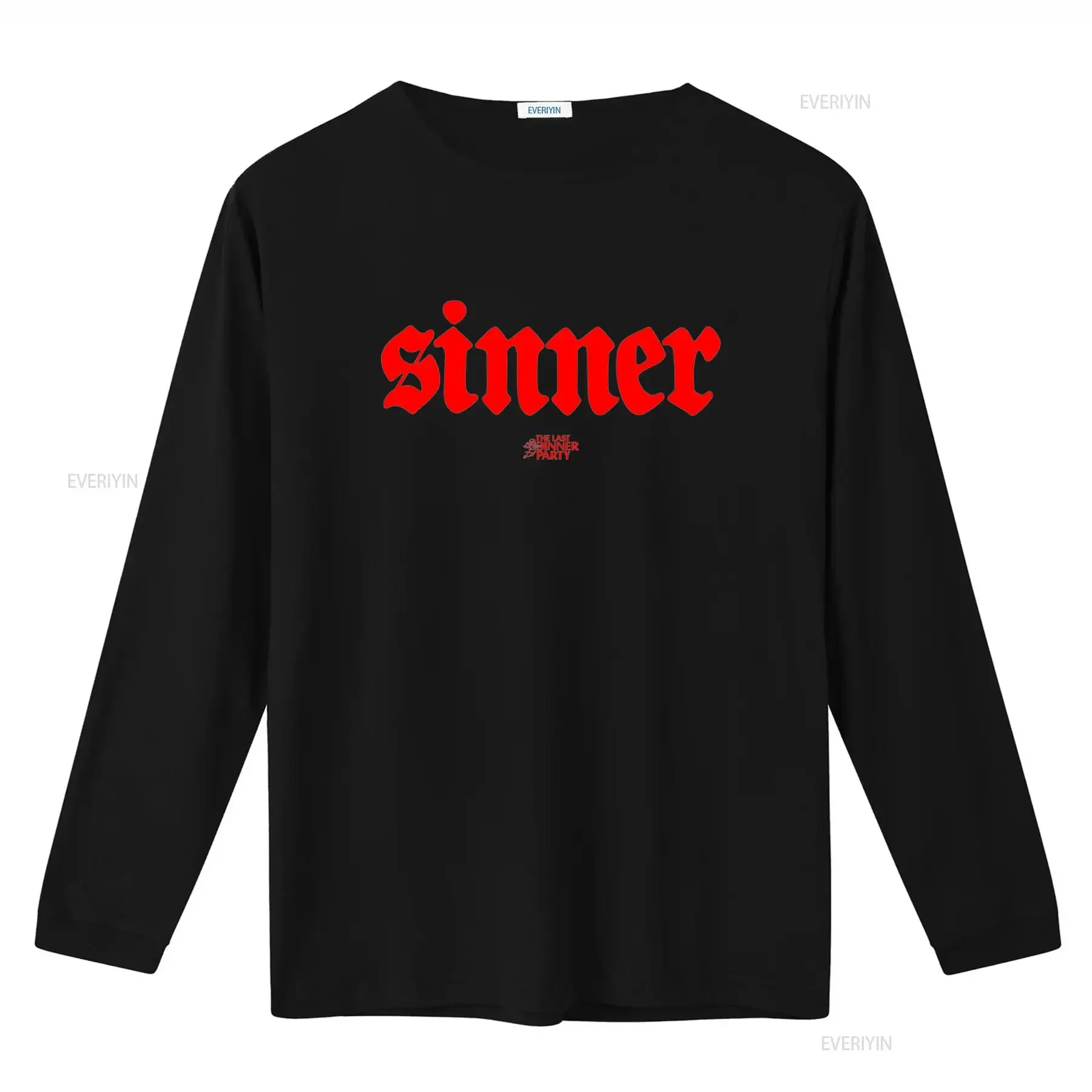 Фото Футболка The Last Dinner Party Sinner, черная, доступна в размерах S-5XL, с бесплатной доставкой по Великобритании, винтажная, с эффектом потертости, дышащая, с графическим принтом. №2