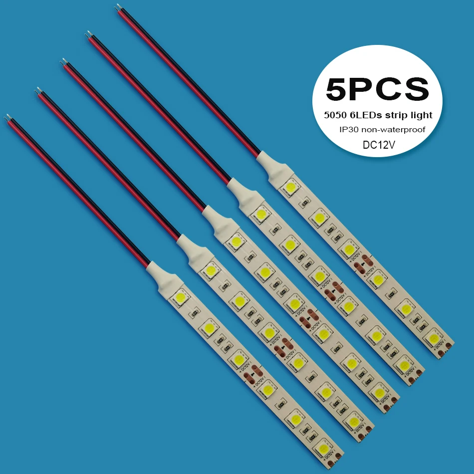 

DC12V 5050 светодиодная лента 10 см 6 светодиодов светодиодная лента гибкая световая лента Tira домашний декор лампа автомобильная лампа 2 шт./5 шт.
