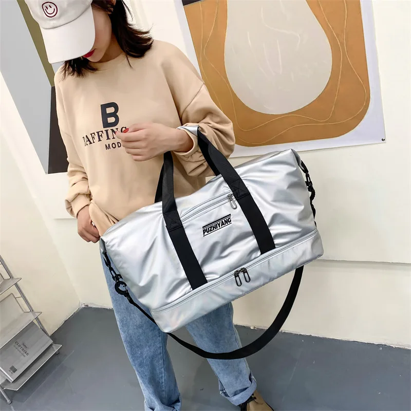 New Women Fashion Travel Bag Waterproof Sports Yoga Bag Female Gym Fitness Handbags Men's Wet and Dry Separation Shoulder Bags