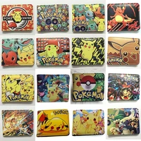 pokemon anime peripheral wallet fire breathing dragon water arrow turtle cartoon printing wallet mens and womens wallets