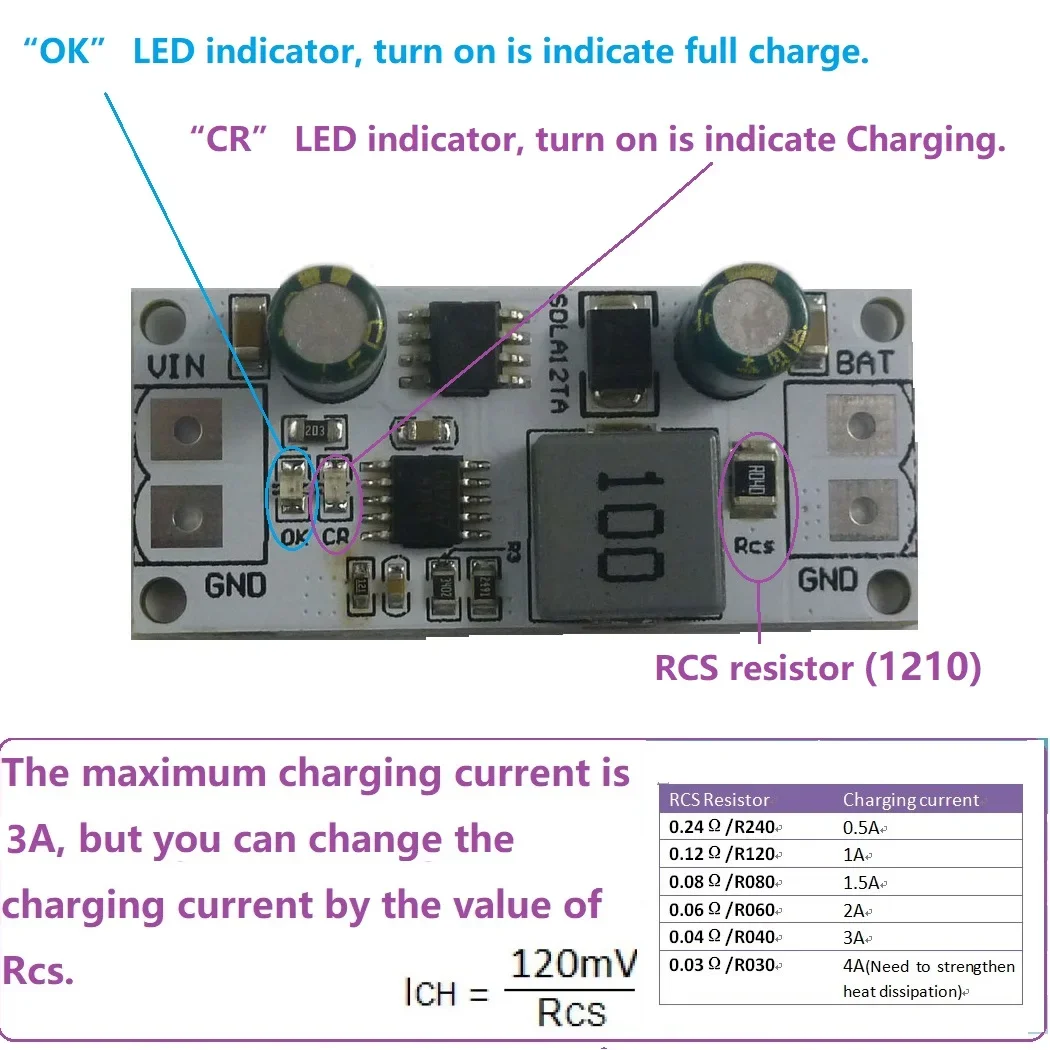 SDLA12TA 3A 12V 1-1000AH MPPT Модуль зарядки контроллера солнечной панели для