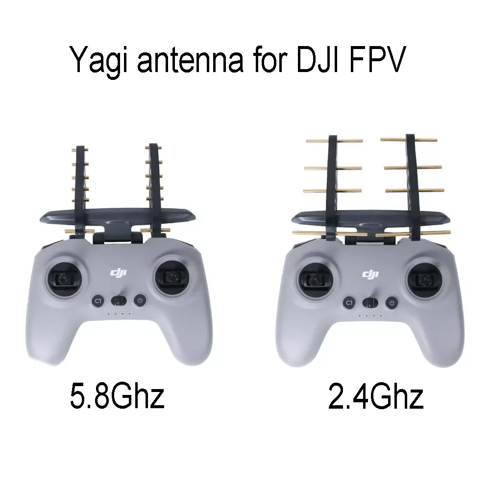 

cCamera Drone FPV Signal Booster Yagi Antenna Remote Controller Range Extender Amplifier for DJI FPV 2.4/5.8Ghz