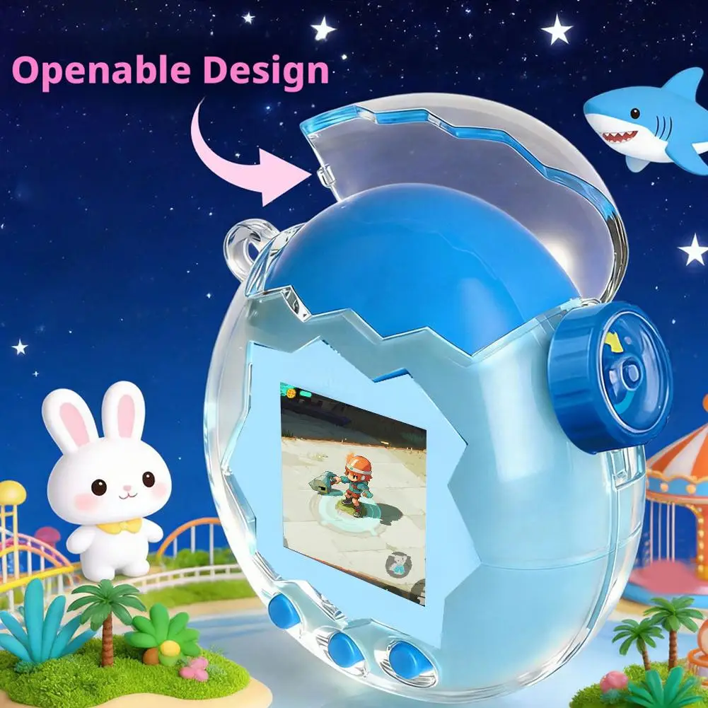 Фото Прозрачный чехол из ТПУ с блестками для Tamagotchi Paradise, защитный противоударный прозрачный чехол-накладка №3