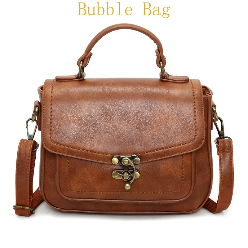 2023 New Style Small Square Bag Retro Style Handbag PU Lock Button Women's Bag Popular Simple Small Bag Purse