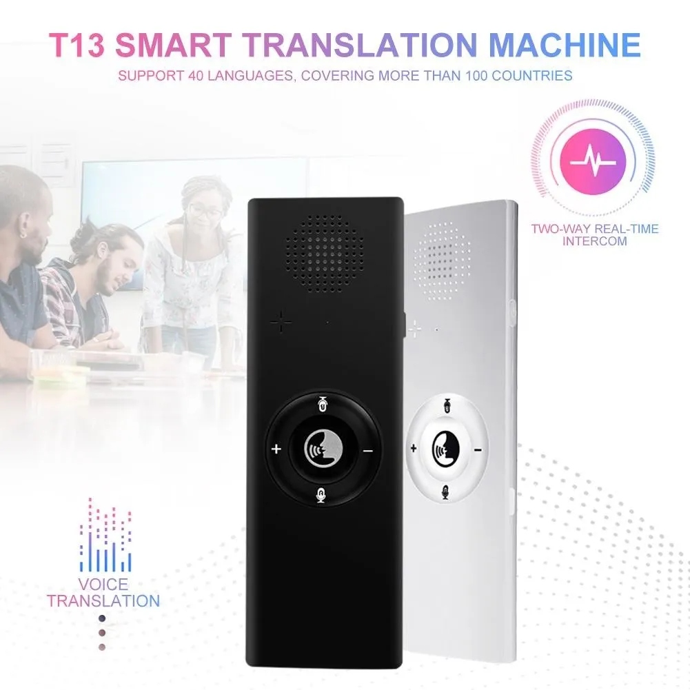 

T13 Translator wielojęzyczny inteligentny głos mowy bezprzewodowy kompatybilny z Bluetooth Instant Translator 40 języków Best