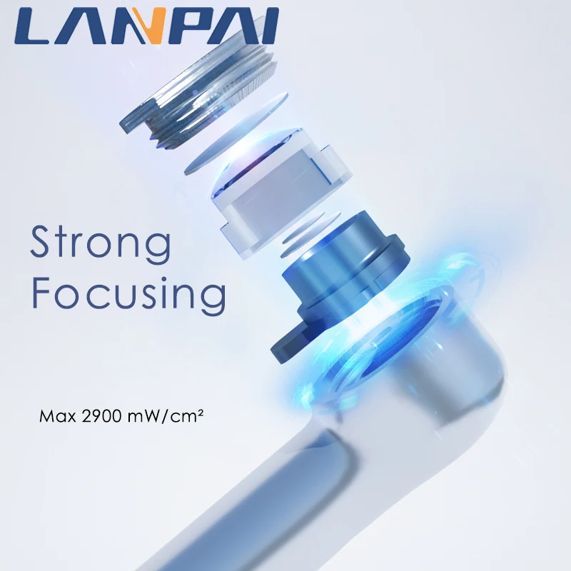 Dental 1 Second Wide Spectrum Led Light Curing With Four Lamp Beads Rotatable Working Head Ultra-High Light Intensity 2800W/cm²