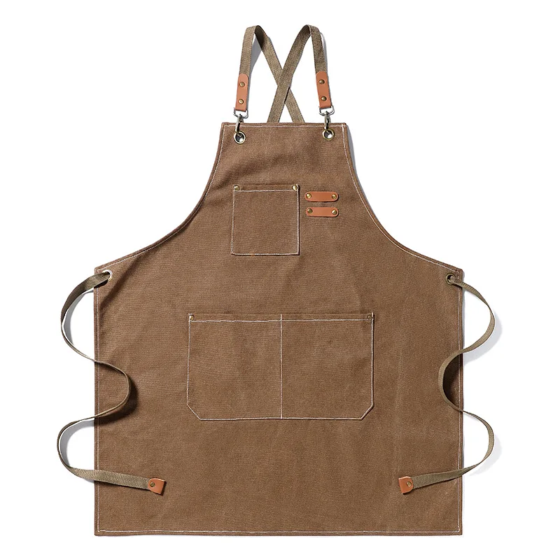 

Heavy Canvas Denim Apron Stain Proof Barista Kitchen Apron Restaurant Work Hair Cutting Apron