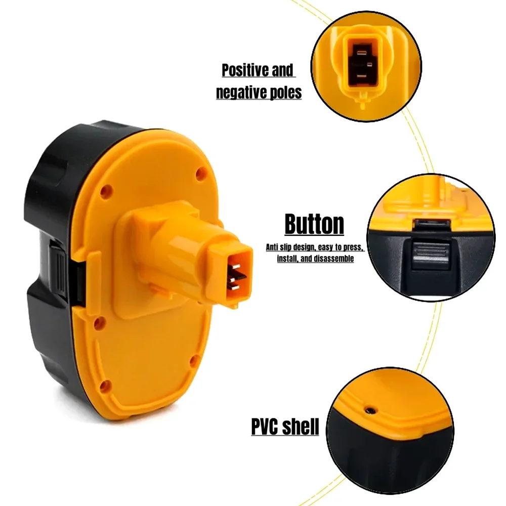 Фото Ni-MH аккумулятор 18 В, 9800 мАч для Dewalt DC9096 DE9039 DE9096 DE9098 DE9503 DC212 DC330, сменный аккумулятор для аккумуляторной дрели №2
