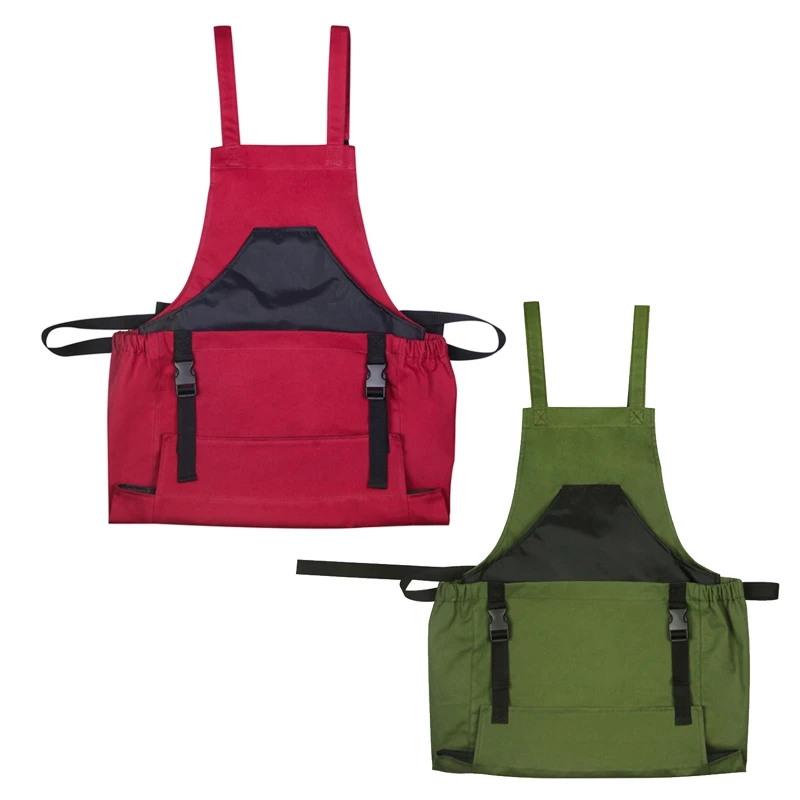 Fruit Picking Bag Garden Apron Storage Pouch Canvas Quick Release Picking Bag