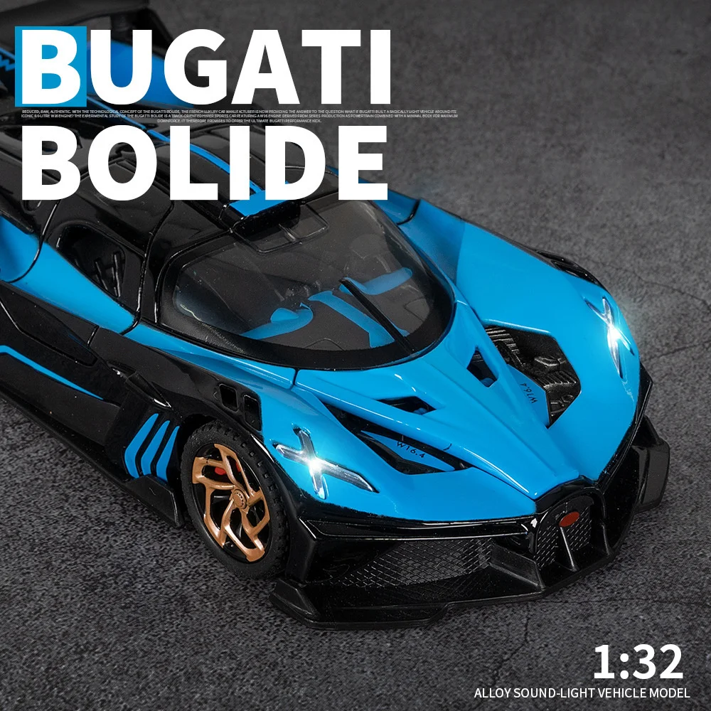

1:32 Bugatti Bolide Supercar Alloy Model Car Toy Diecasts Casting Sound and Light Car Toys For Children Vehicle