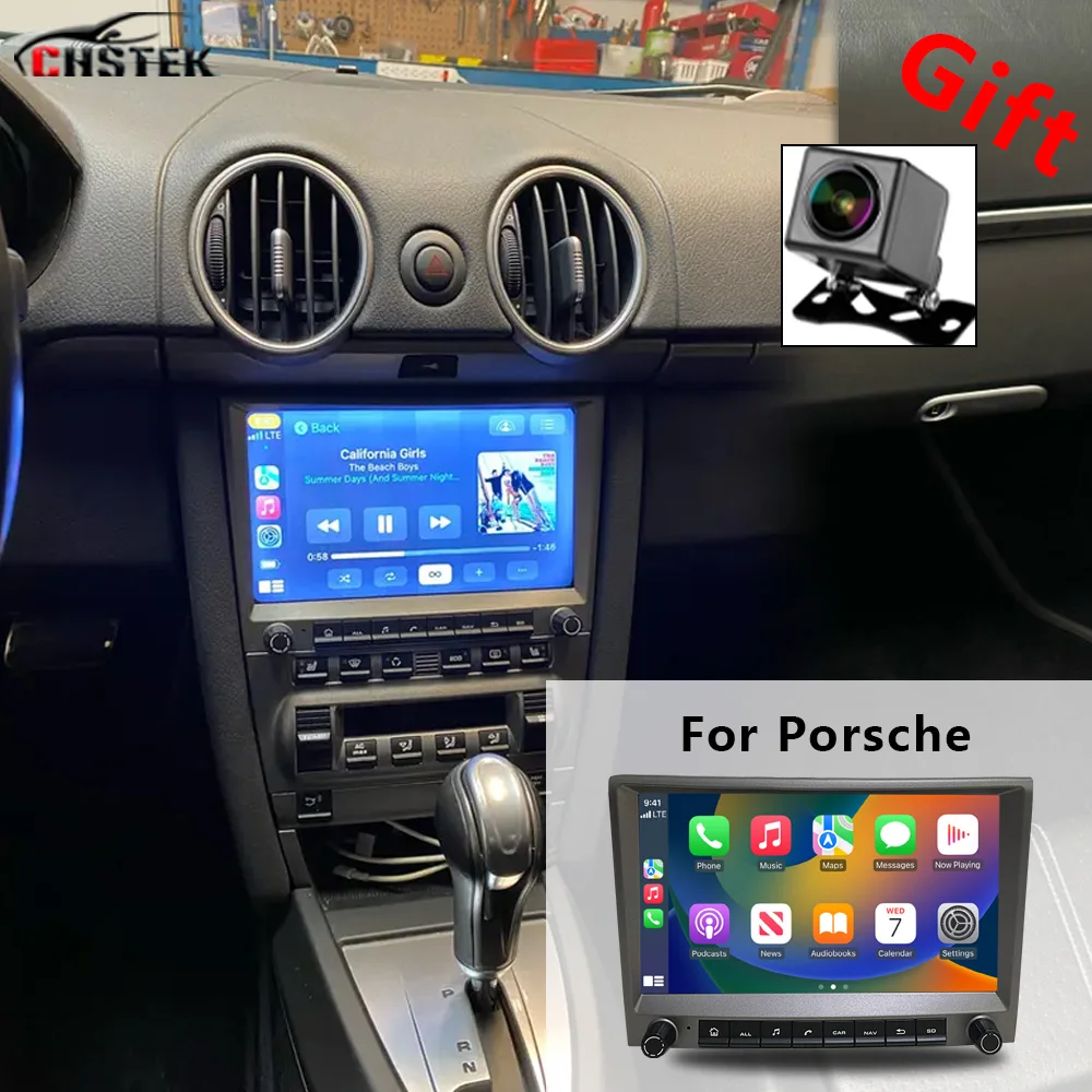 Автомобильный радиоприемник CHSTEK 8 дюймов Carplay для Porsche 911 997 Cayman Boxster 987 2005-2013 авто
