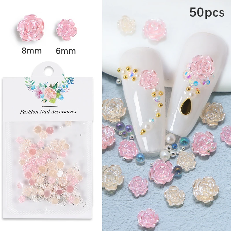 

50 шт. разноцветные аксессуары из смолы в форме цветка, кристаллы AB, круглые бусины из смолы, товары для рукоделия, серьги, подвески, изготовление ювелирных изделий