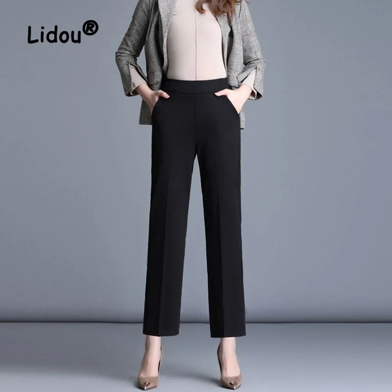 Зимние плюшевые утепленные брюки длиной до щиколотки женская одежда новинка - Цена: 1864