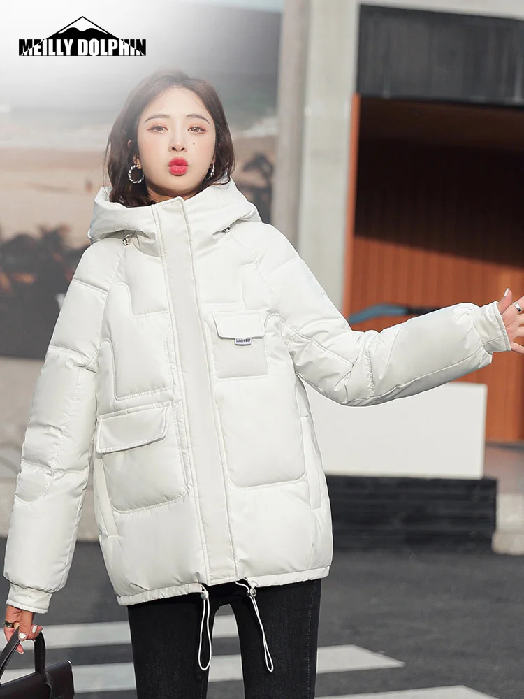 2022 Winter Clothes Women Short Jacket Thick Hooded Cotton Padded Coats Female Loose Puffer Parkas Ladies Winter Coat