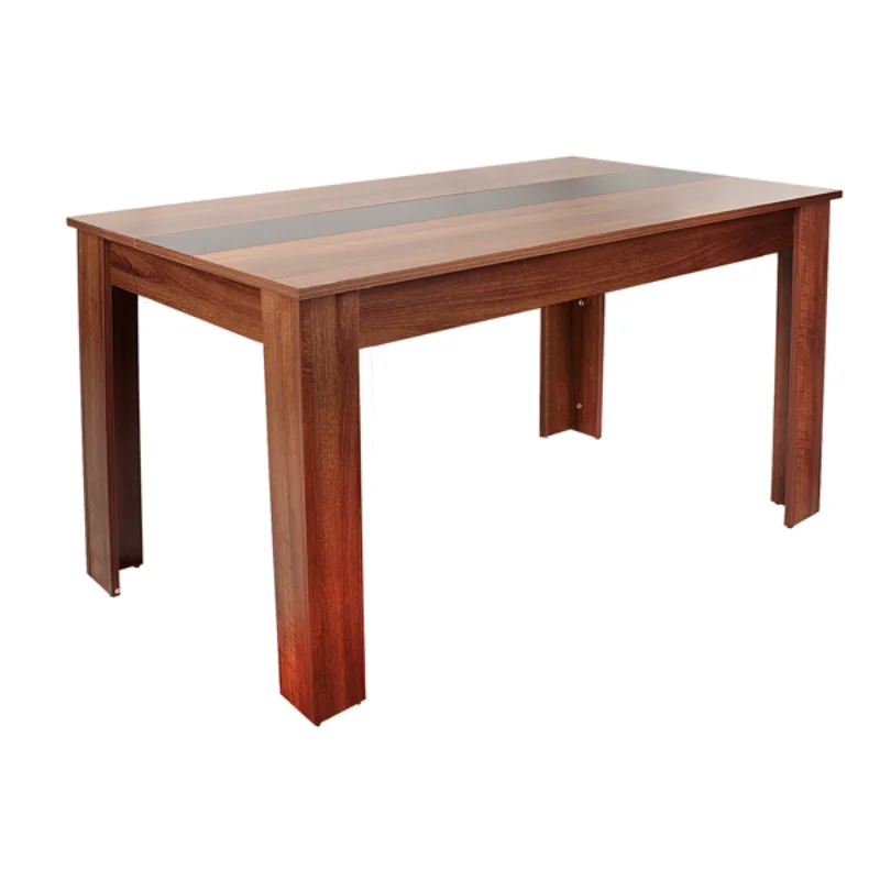 

European dining table Height 29.5" Particleboard dark wood with melamine beech wood grain finish suitable for living room