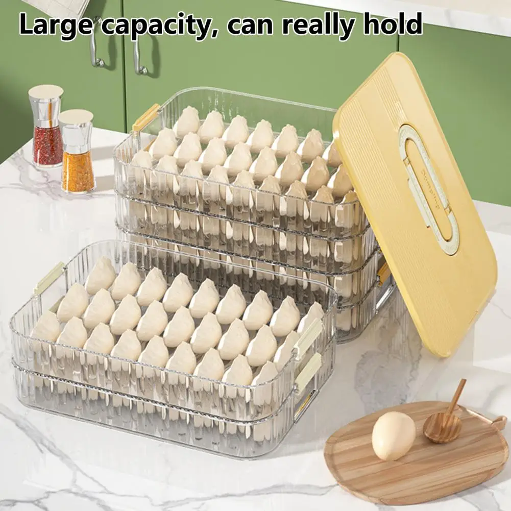 

Dumpling Storage Box Moisture-Proof Reusable Refrigerator Kitchen Food Storage Box Timekeeping Preservation Box for Kitchen