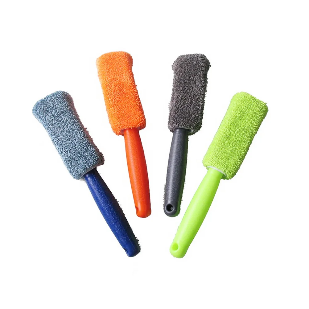 

2 Pcs Superfine Fiber Brushes Creative Lightweight Car Tire Brushes for Car