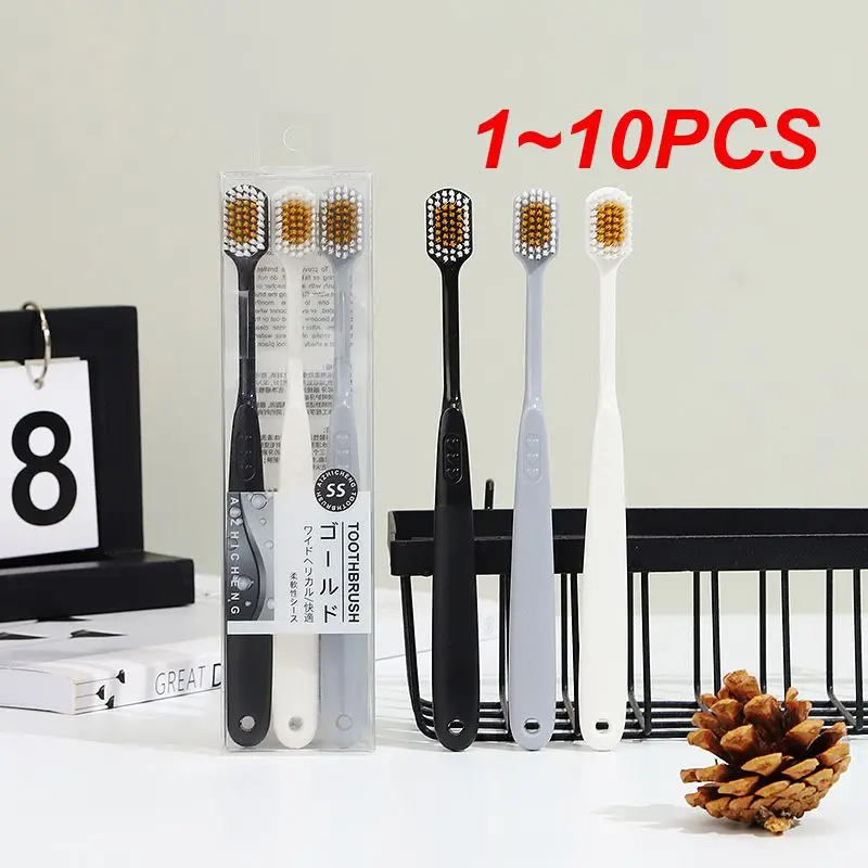 

1~10PCS Toothbrush Set Simple Ultra-fine Bristles Couple Three-piece Family Clothes Toothbrush Adult Toothbrush