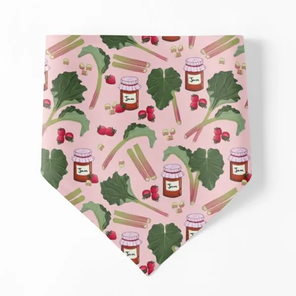 

Strawberry Rhubarb Jam Dog Bandanas Print Christmas Cat Collar Costume Holiday Party Supplies Towel Kerchief Pet Scarf