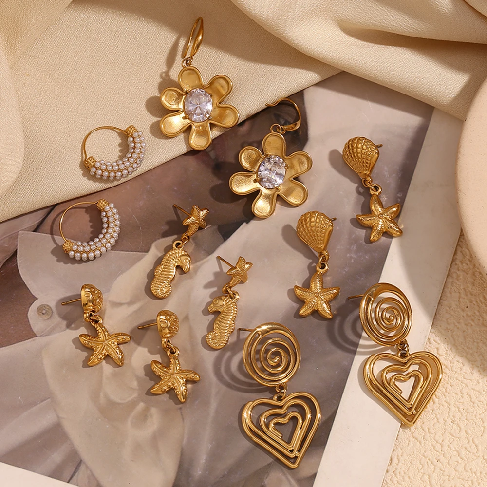 E.B.belle ажурные спиральные круглые подвесные лепестки сердца с фестонами и