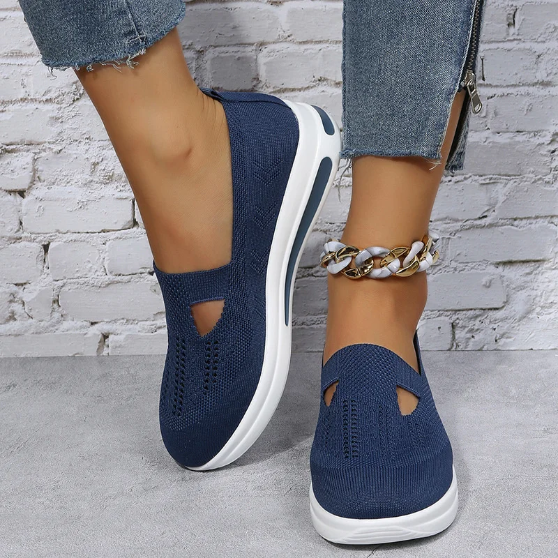 2022 New Fashion Women Sock Shoes Breathable Walking Casual Mesh Flat Shoes Woman Sneakers Women Tenis Feminino Running Shoes