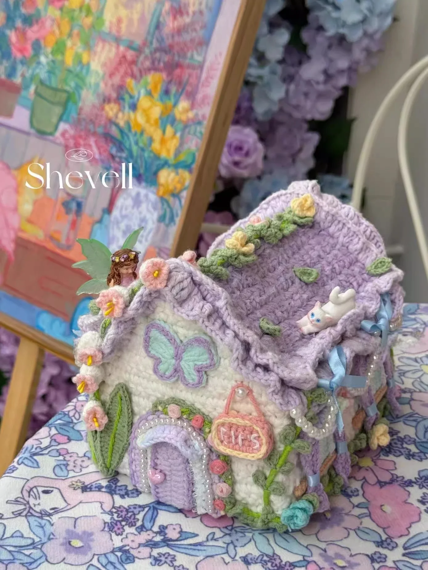 Shevell оригинальная цветочная комната сказочная шерсть DIY вязаный крючком тканый