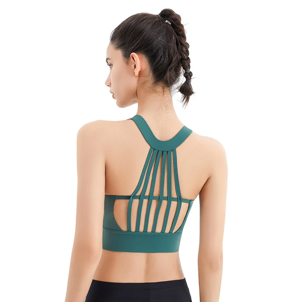 

Women Breathable Absorb Sweat Shockproof Vest Athletic Gym Running Fitness Yoga Sports Bra SAWQDE1
