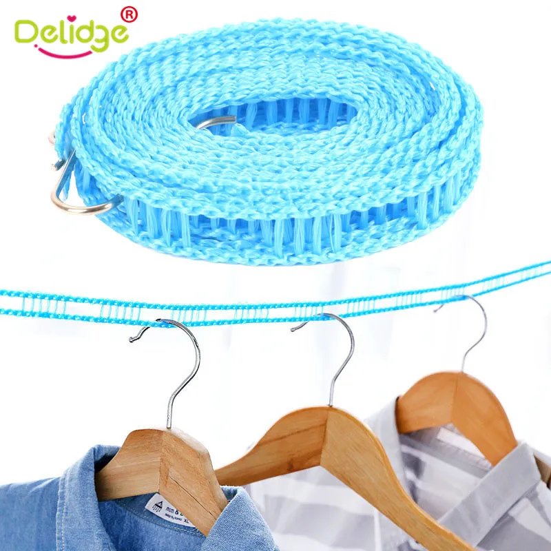 

5M Non-Slip Windproof Adjustable Clotheslines Outdoor Clothes Dryer Clothes Rope Home Organizer