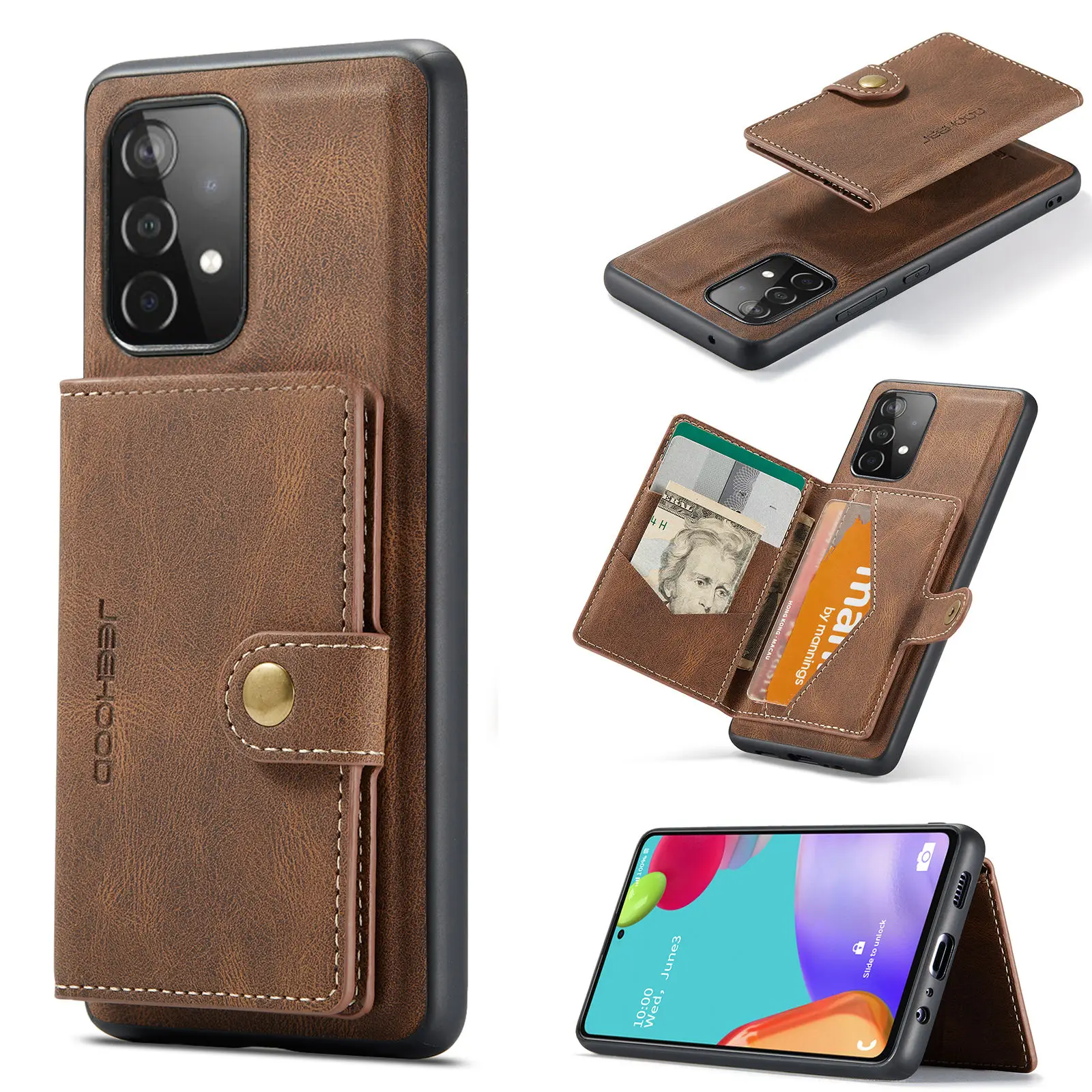 

for Samsung Galaxy A72 A52 A42 A32 A22 A12 Leather Case with Magnetic Wallet Leather Small Wallet in Kickstand Card Holder Cover