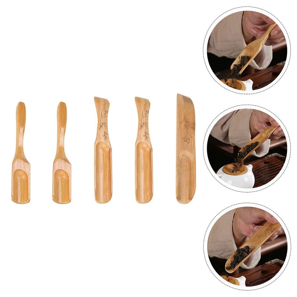 

Scoop Tea Spoon Wooden Wood Salt Bath Kung Fu Ice Small Mini Coffee Scoops Condiment Cream Chinese Loose Measuring Candy Powder