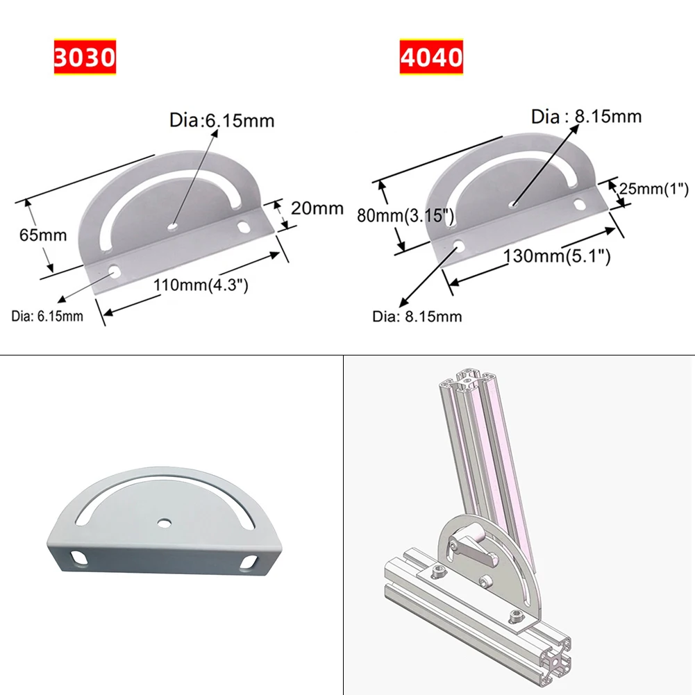 

1PC 3030 4040 Aluminum Profile Cross Steering Plate Connecting Plate 180 Degree Corner Bracket Steering Plate Engraving Machine