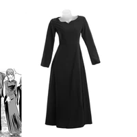 takerlama chainsaw man cosplay makima costumes dress bad woman long black dresses cosplay girl suit zipper vestidos party outfit