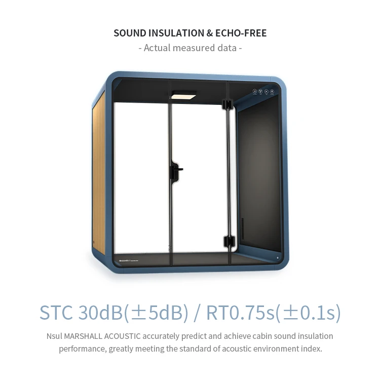 

Factory Wholesales Soundbox Acoustic Booth Soundproof Office Pod Coworking Office Large Meeting Box