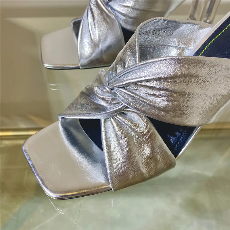 Fashion Women Slippers 2022 Summer New High Heel Shoes for Woman Slides Woman High (5cm-8cm) Sexy Slippers plus size Women Shoes