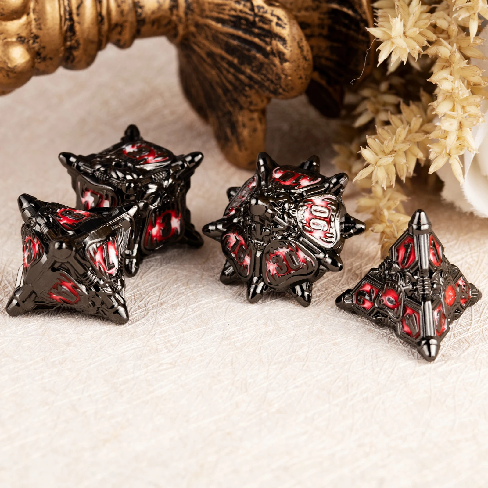 Игральные кубики DND набор металлических игральных костей для подземей и драконов