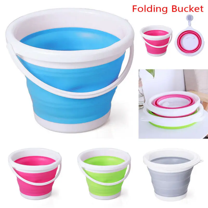 

Collapsible Bucket Portable Folding Bucket Water Container with Sturdy Handle for Cleaning Fishing Car Wash Picnic Travel